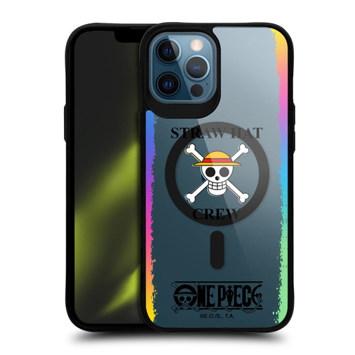 One Piece Graphic Art Colourful Crew Logo Text BLACK SHOCKPROOF BUMPER CASE COMPATIBLE WITH Apple iPhone 12 Pro Max & MAGSAFE