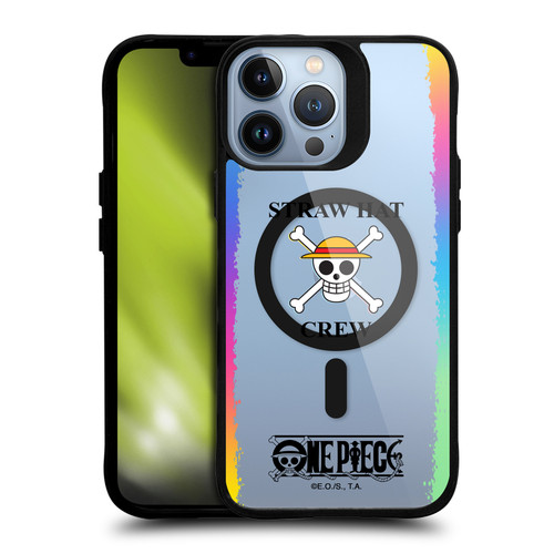 One Piece Graphic Art Colourful Crew Logo Text BLACK SHOCKPROOF BUMPER CASE COMPATIBLE WITH Apple iPhone 13 Pro Max & MAGSAFE