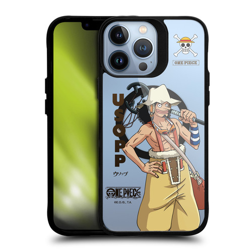 One Piece Graphic Art Usopp Text BLACK SHOCKPROOF BUMPER CASE COMPATIBLE WITH Apple iPhone 13 Pro Max & MAGSAFE