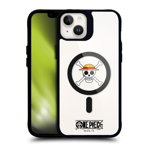 One Piece Graphic Art Classic Crew Logo Symbol BLACK SHOCKPROOF BUMPER CASE COMPATIBLE WITH Apple iPhone 14 Plus & MAGSAFE