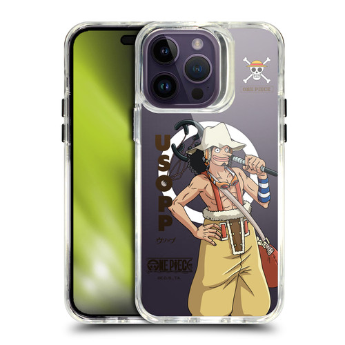 One Piece Graphic Art Usopp Text SHOCKPROOF BUMPER CASE COMPATIBLE WITH Apple iPhone 14 Pro Max & MAGSAFE