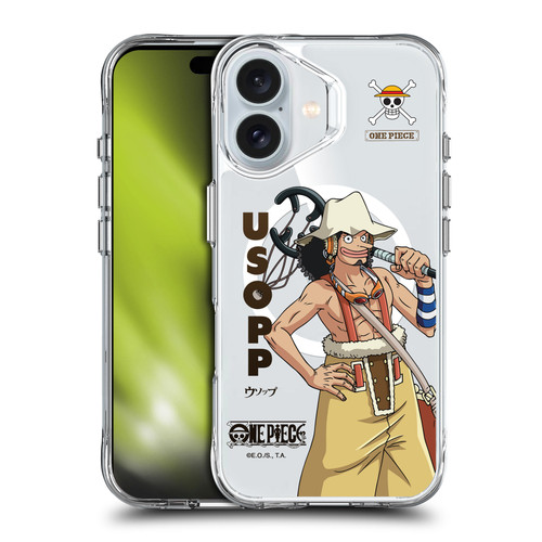 One Piece Graphic Art Usopp Text SHOCKPROOF BUMPER CASE COMPATIBLE WITH Apple iPhone 16 & MAGSAFE