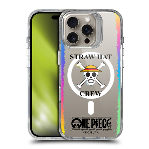One Piece Graphic Art Colourful Crew Logo Text SHOCKPROOF BUMPER CASE COMPATIBLE WITH Apple iPhone 16 Pro & MAGSAFE