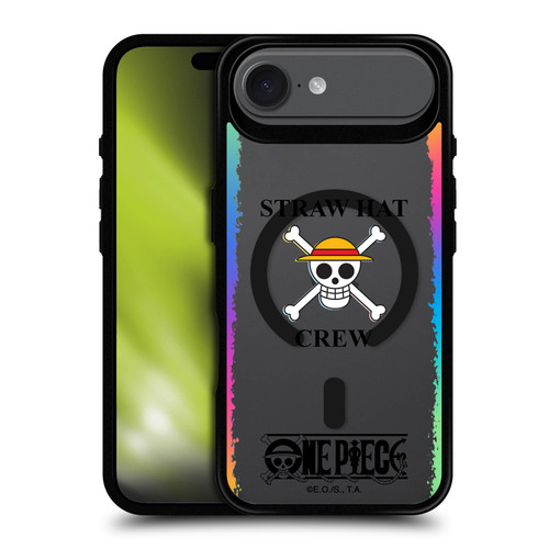 One Piece Graphic Art Colourful Crew Logo Text BLACK SHOCKPROOF BUMPER CASE COMPATIBLE WITH Apple iPhone 17 Air & MAGSAFE
