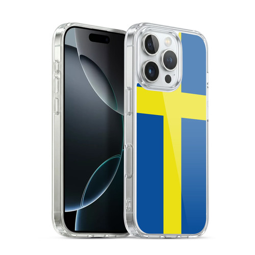 Head Case Designs Football World Flags Group 2 Sweden Swedish Sverige Nordic Soft Gel Case for Apple iPhone 16 Pro & MagSafe