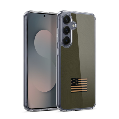 Head Case Designs Football USA American Flag Military Topographic Pattern Soft Gel Case for Samsung Galaxy S25+ & MagSafe