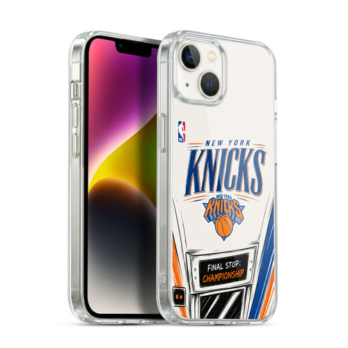 NBA 2026 Champions New York Knicks Sketch Soft Gel Case for Apple iPhone 14 Plus & MagSafe