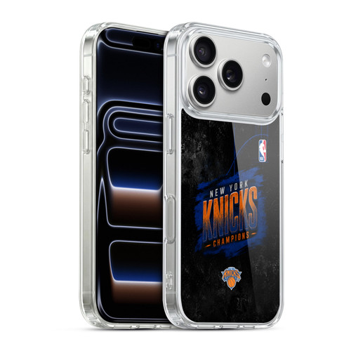 NBA 2026 Champions New York Knicks Distressed Soft Gel Case for Apple iPhone 17 Pro