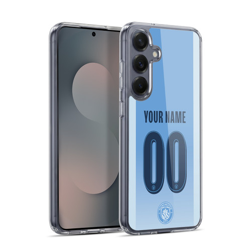 Custom Customised Personalised Manchester City Man City FC 2026/27 Badge Kit Home Soft Gel Case for Samsung Galaxy S25+