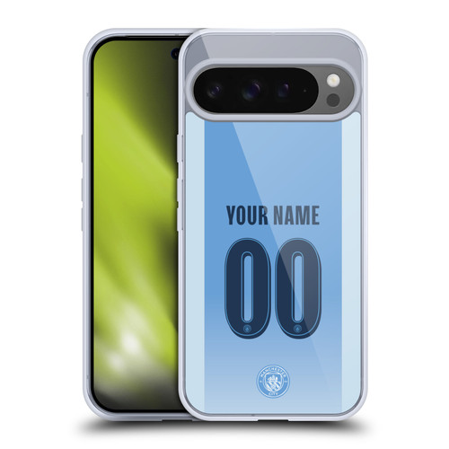 Custom Customised Personalised Manchester City Man City FC 2026/27 Badge Kit Home Soft Gel Case for Google Pixel 9 Pro XL