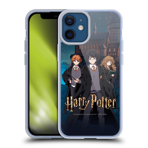 Harry Potter Anime Celebration Ron, Hermione and Harry Soft Gel Case for Apple iPhone 12 Mini & MagSafe
