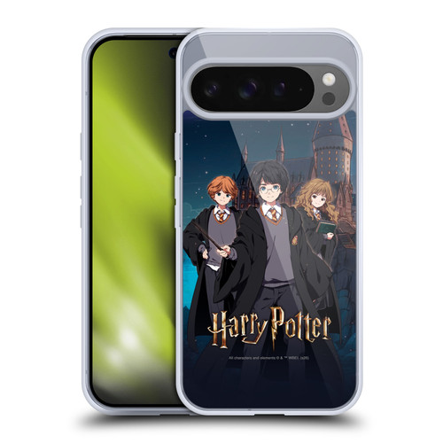 Harry Potter Anime Celebration Ron, Hermione and Harry Soft Gel Case for Google Pixel 9 Pro XL