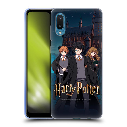 Harry Potter Anime Celebration Ron, Hermione and Harry Soft Gel Case for Samsung Galaxy A02/M02 (2021)