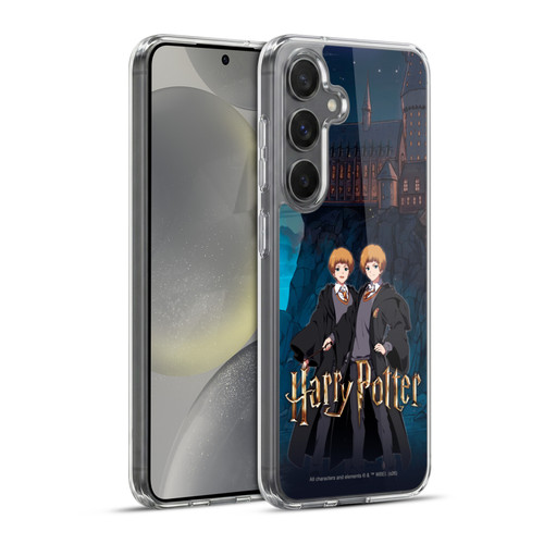 Harry Potter Anime Celebration Fred and George Weasley Soft Gel Case for Samsung Galaxy S24+ 5G & MagSafe