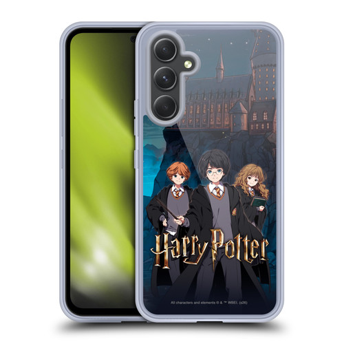 Harry Potter Anime Celebration Ron, Hermione and Harry Soft Gel Case for Samsung Galaxy A54 5G