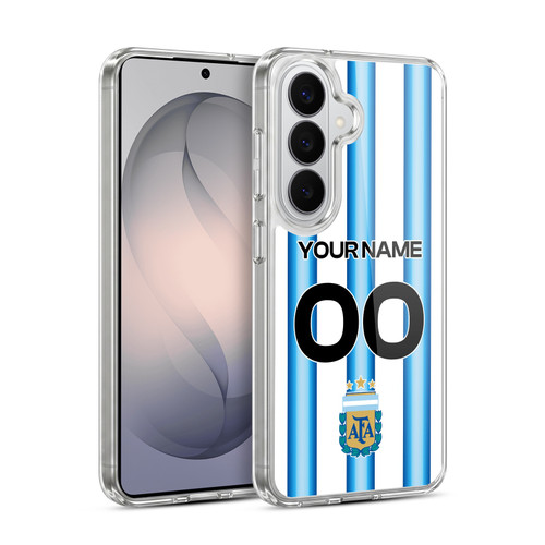 Custom Customized Argentina National Football Team 2026 Crest Kit Home Soft Gel Case for Samsung Galaxy S26 Plus