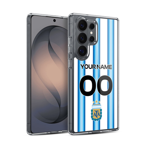 Custom Customized Argentina National Football Team 2026 Crest Kit Home Soft Gel Case for Samsung Galaxy S26 Ultra