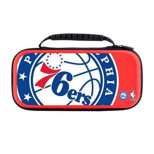 NBA Philadelphia 76ers Logo Oversized Text Red Hard Storage Travel Carry Case for Nintendo Switch 2