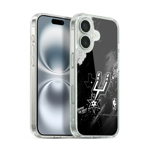 NBA San Antonio Spurs Monochrome Soft Gel Case for Apple iPhone 16 & MagSafe