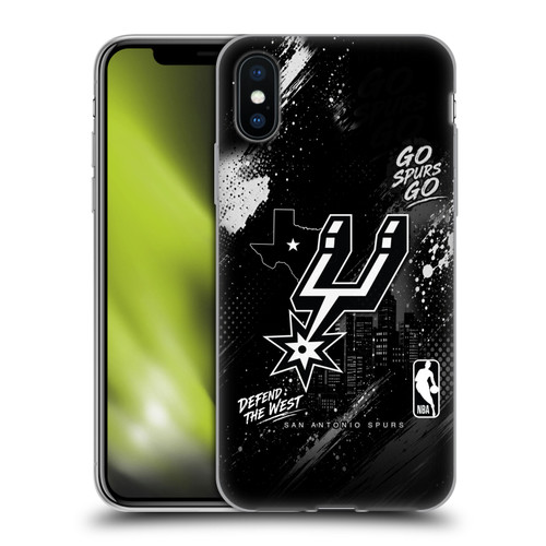 NBA San Antonio Spurs Monochrome Soft Gel Case for Apple iPhone X / iPhone XS & MagSafe