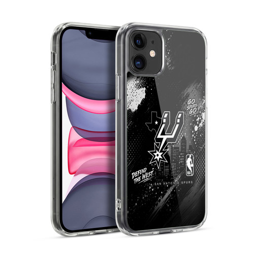 NBA San Antonio Spurs Monochrome Soft Gel Case for Apple iPhone 11
