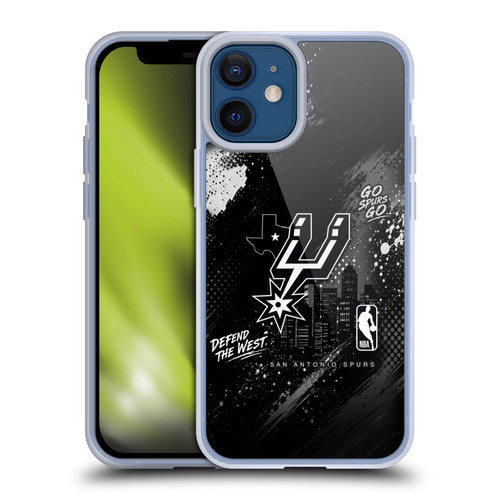 NBA San Antonio Spurs Monochrome Soft Gel Case for Apple iPhone 12 Mini & MagSafe