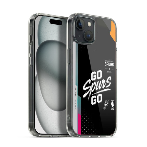 NBA San Antonio Spurs Go Spurs Go Soft Gel Case for Apple iPhone 15 Plus & MagSafe