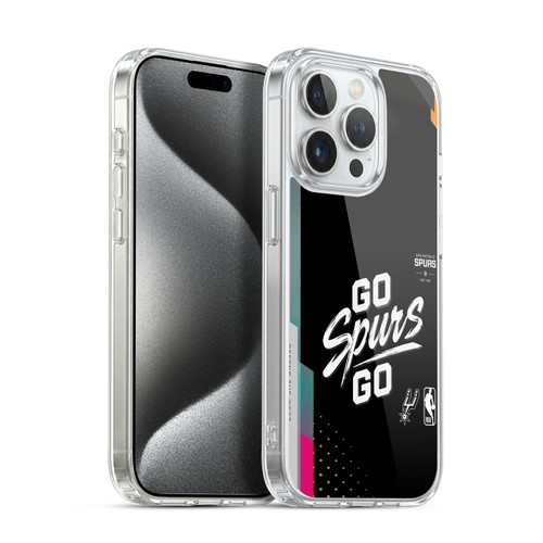 NBA San Antonio Spurs Go Spurs Go Soft Gel Case for Apple iPhone 15 Pro & MagSafe
