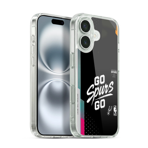 NBA San Antonio Spurs Go Spurs Go Soft Gel Case for Apple iPhone 16 & MagSafe
