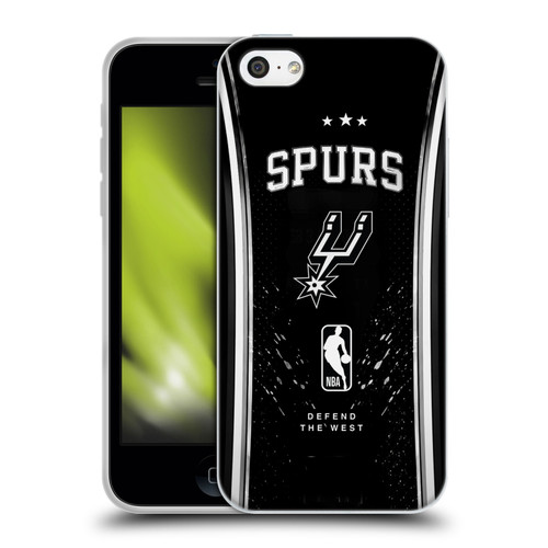 NBA San Antonio Spurs Silver Line Soft Gel Case for Apple iPhone 5c