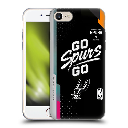 NBA San Antonio Spurs Go Spurs Go Soft Gel Case for Apple iPhone 7 / 8 / SE 2020 & 2022 & MagSafe