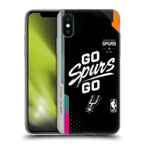 NBA San Antonio Spurs Go Spurs Go Soft Gel Case for Apple iPhone X / iPhone XS & MagSafe
