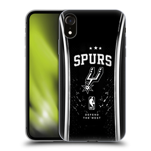 NBA San Antonio Spurs Silver Line Soft Gel Case for Apple iPhone XR