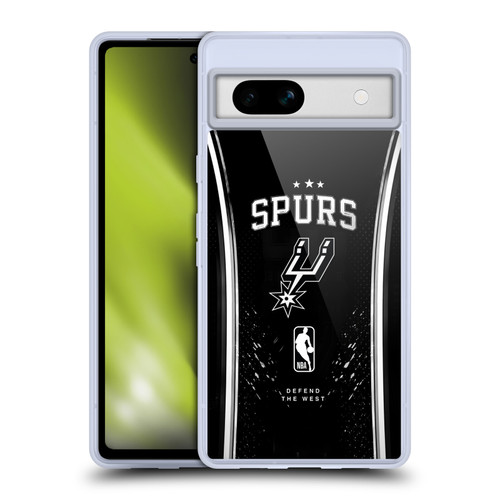 NBA San Antonio Spurs Silver Line Soft Gel Case for Google Pixel 7a