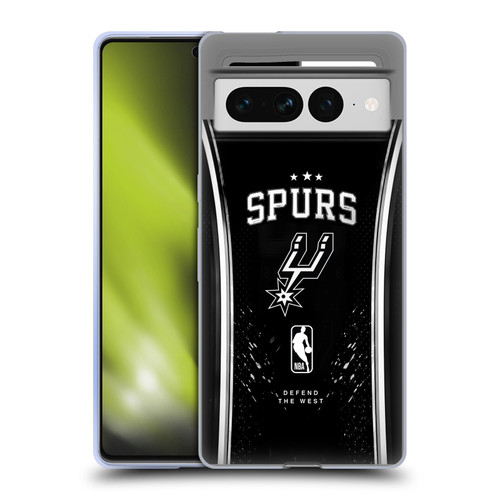NBA San Antonio Spurs Silver Line Soft Gel Case for Google Pixel 7 Pro