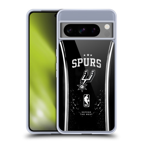 NBA San Antonio Spurs Silver Line Soft Gel Case for Google Pixel 8 Pro