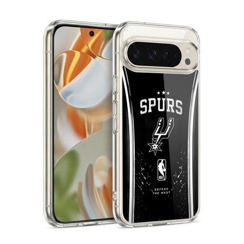 NBA San Antonio Spurs Silver Line Soft Gel Case for Google Pixel 9 / Pixel 9 Pro