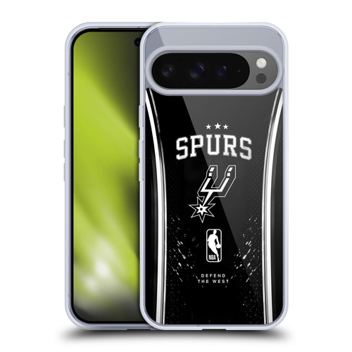 NBA San Antonio Spurs Silver Line Soft Gel Case for Google Pixel 9 Pro XL