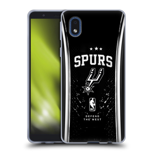 NBA San Antonio Spurs Silver Line Soft Gel Case for Samsung Galaxy A01 Core (2020)