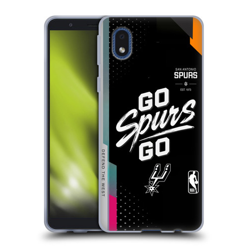 NBA San Antonio Spurs Go Spurs Go Soft Gel Case for Samsung Galaxy A01 Core (2020)