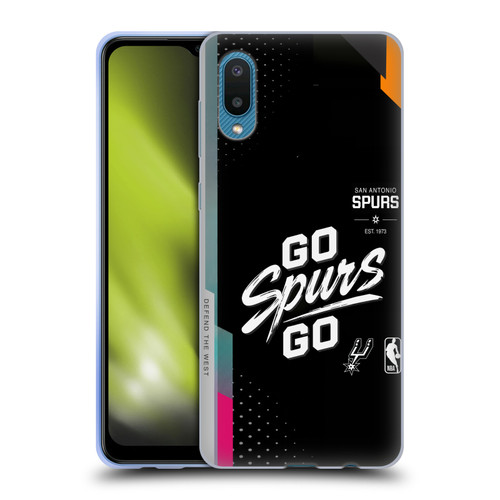 NBA San Antonio Spurs Go Spurs Go Soft Gel Case for Samsung Galaxy A02/M02 (2021)