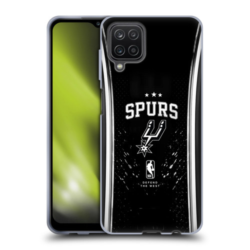 NBA San Antonio Spurs Silver Line Soft Gel Case for Samsung Galaxy A12 (2020)