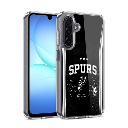 NBA San Antonio Spurs Silver Line Soft Gel Case for Samsung Galaxy A17 4G / 5G