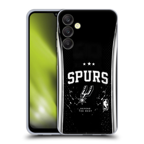 NBA San Antonio Spurs Silver Line Soft Gel Case for Samsung Galaxy A25 5G