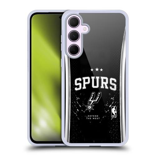 NBA San Antonio Spurs Silver Line Soft Gel Case for Samsung Galaxy A35 5G