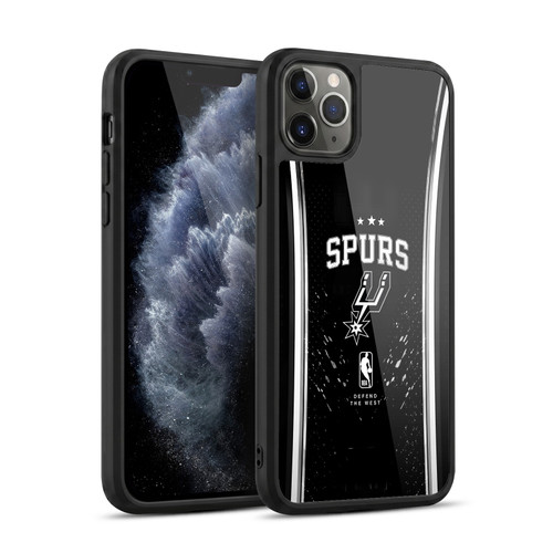 NBA San Antonio Spurs Silver Line Gel Armour Case For Apple iPhone 11 Pro Max
