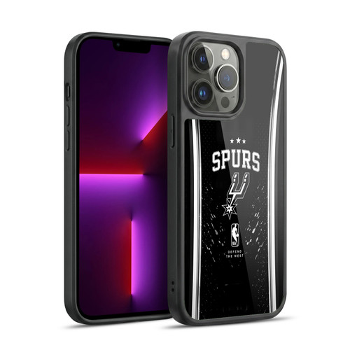 NBA San Antonio Spurs Silver Line Gel Armour Case For Apple iPhone 13 Pro Max
