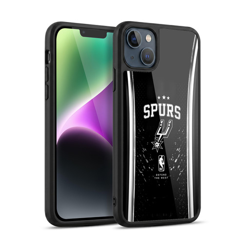 NBA San Antonio Spurs Silver Line Gel Armour Case For Apple iPhone 14 Plus