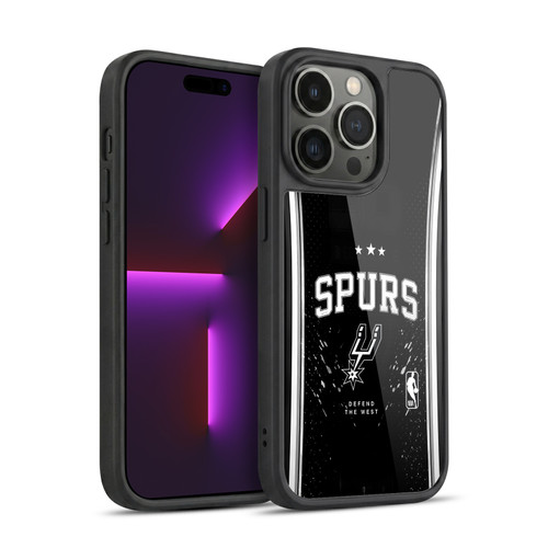 NBA San Antonio Spurs Silver Line Gel Armour Case For Apple iPhone 14 Pro