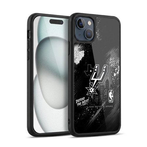 NBA San Antonio Spurs Monochrome Gel Armour Case For Apple iPhone 15 Plus
